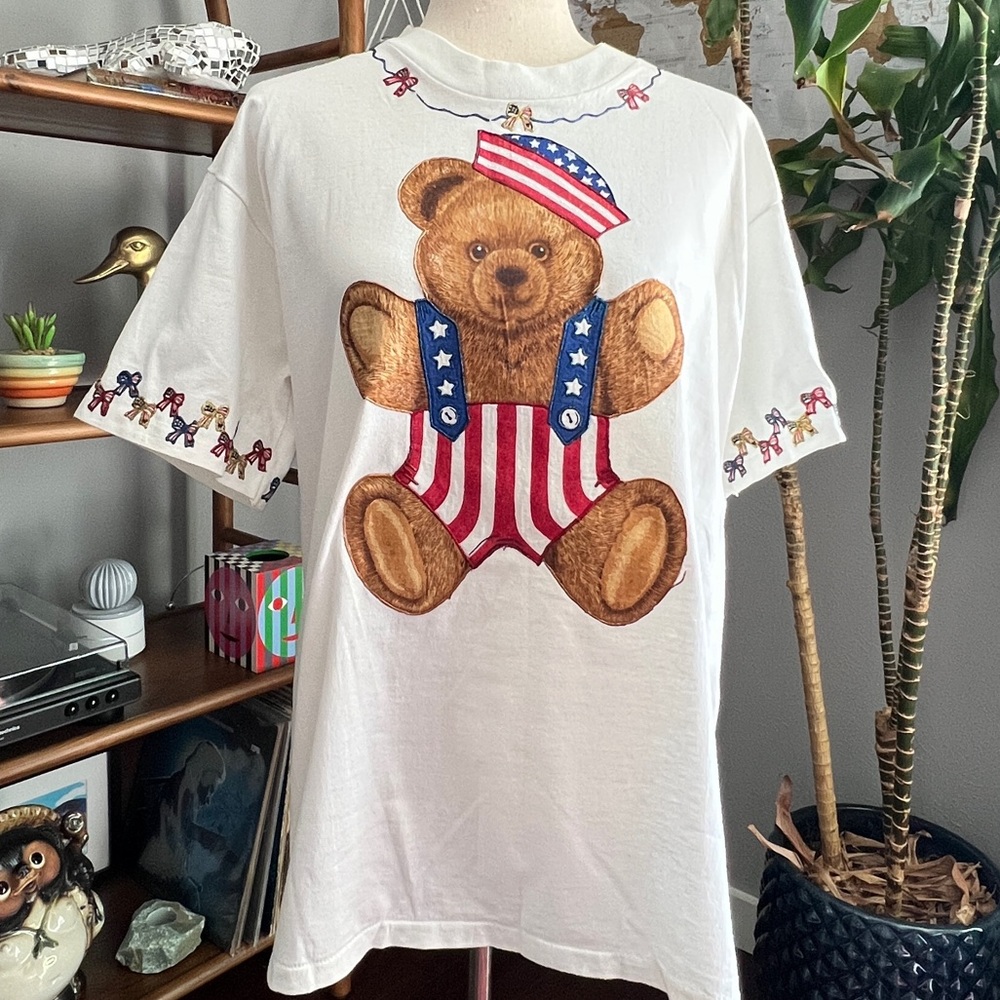 Vintage Oneita Handmade USA July 4th America Shirt, XL